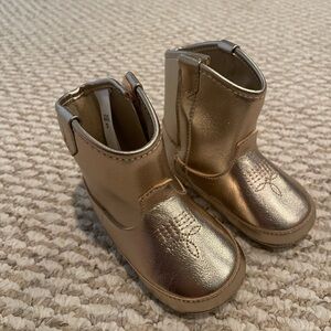 Janie and Jack NWOT gold boots size 12-18 months
